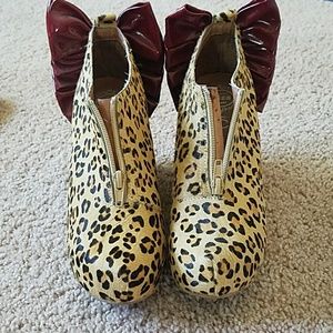 Jeffery Campbell Back Bow Cheetah Wedges